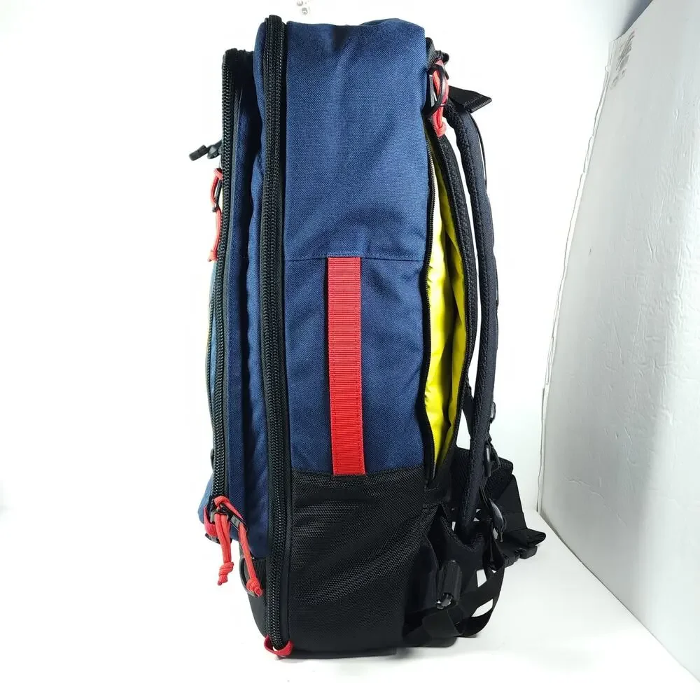 Topo Designs Global Travel Bag 40L Blue Convertible Travel Bag Backpack